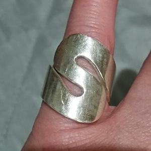925 Sterling Silver Heavy Size 9 Ring